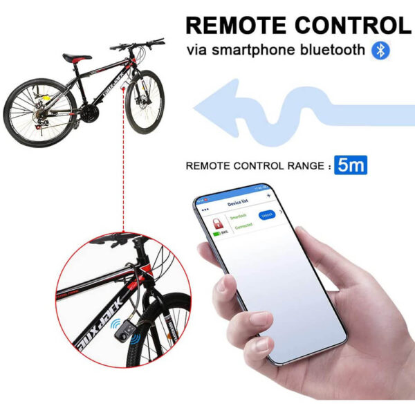 Wsdcam Bluetooth Bike Lock Alarm APP Control 110dB