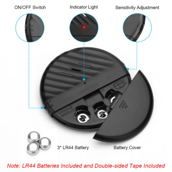 Wsdcam Ultra-Slim Window Vibration Sensor Alarm